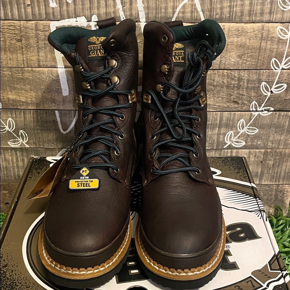 New Georgia Boot Men's Georgia Giant Steel Toe Work Boots - Picture 2 of 10
